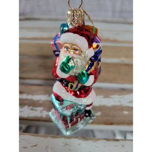 Radko secret Santa chimney gem star bag presents ornament Xmas holiday tree